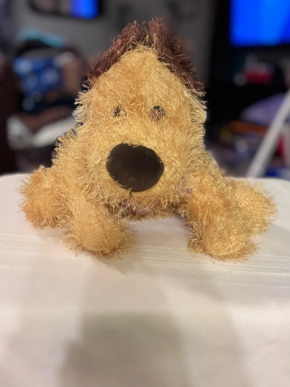 Brown and tan stuffed dog toy #dog #stuffedtoy #plushie